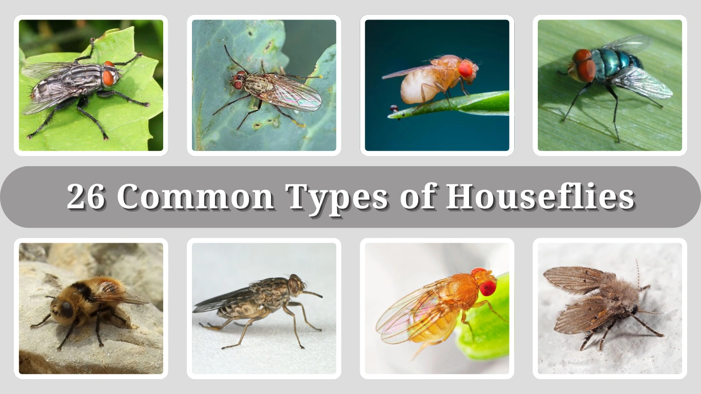26 Common Types of Houseflies: Identification, Habitats, and Risks