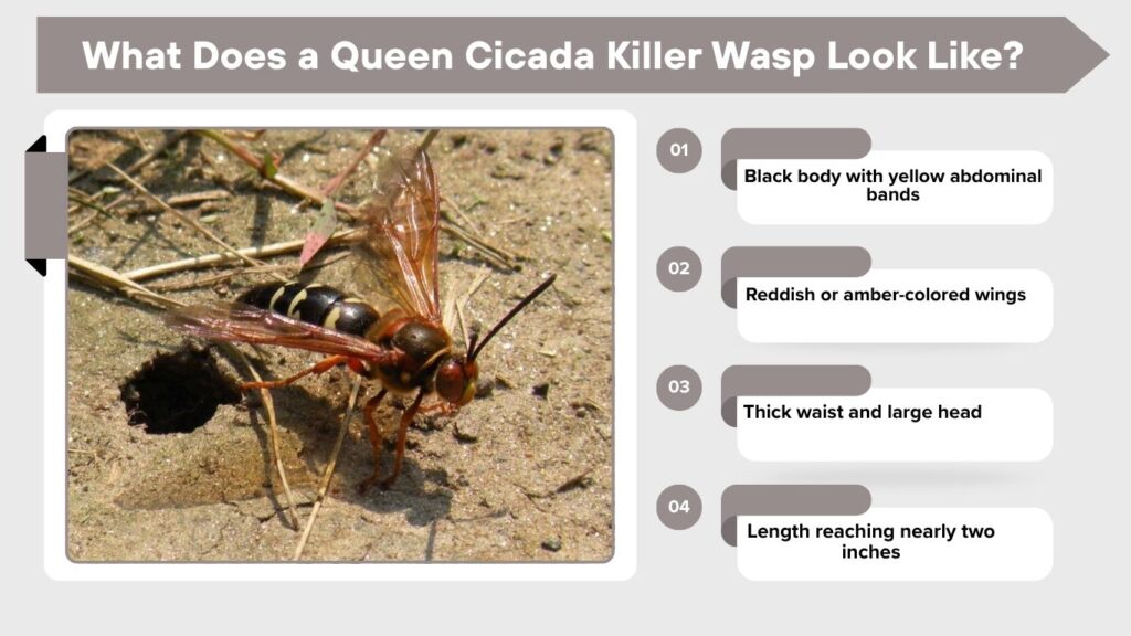 What Does a Queen Cicada Killer Wasp Look Like?