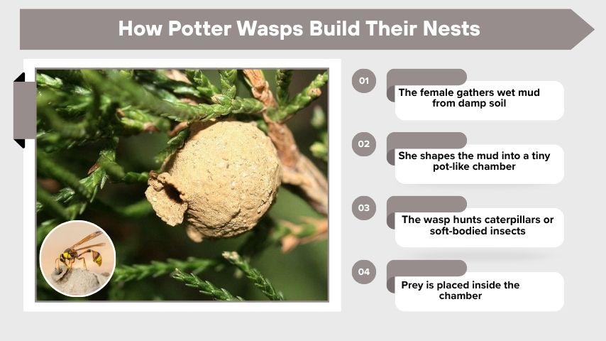 How Potter Wasps Build Their Nests