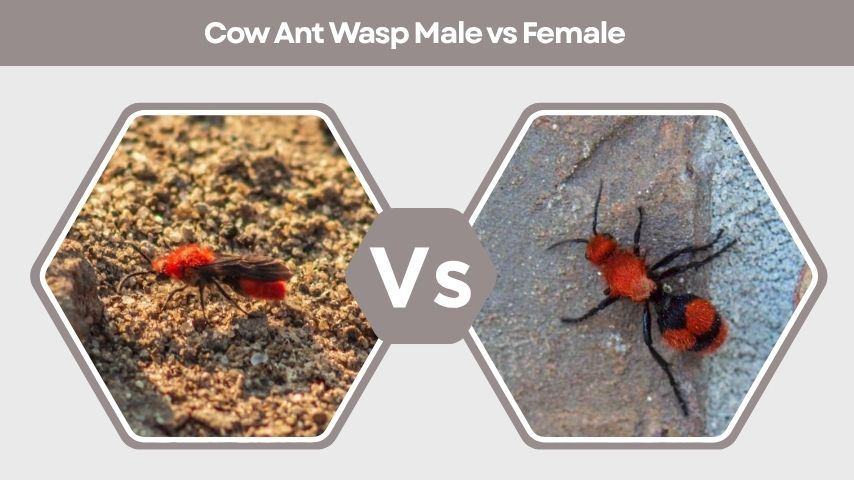 Cow Ant Wasp Male vs Female