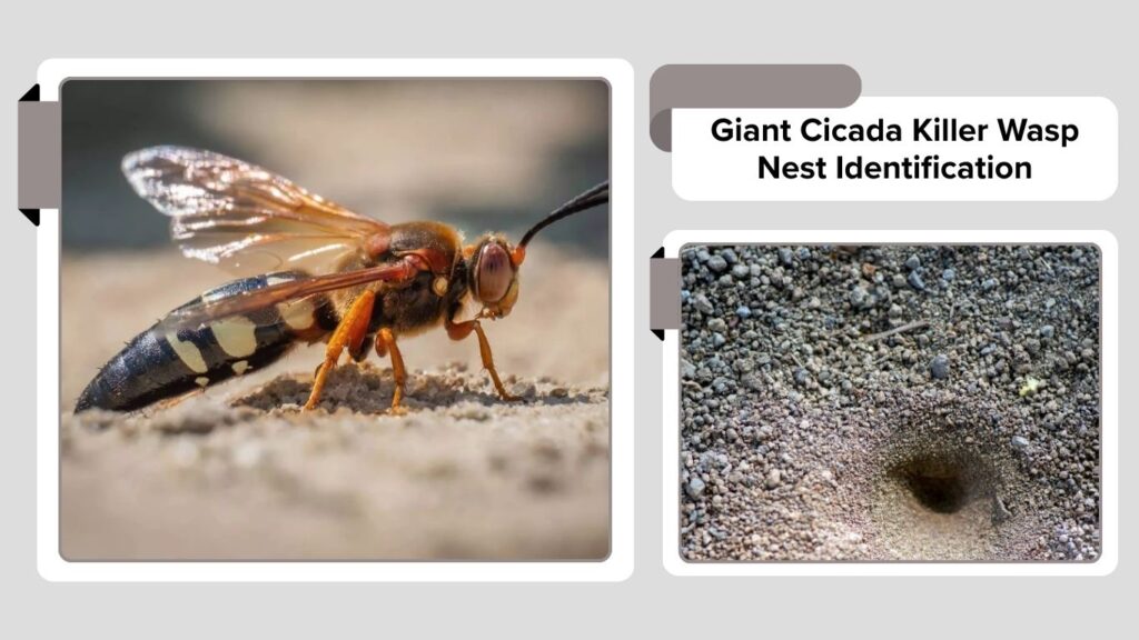 Giant Cicada Killer Wasp Nest Identification
