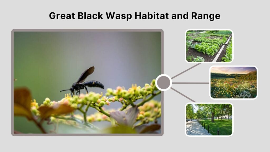 Great Black Wasp Habitat and Range