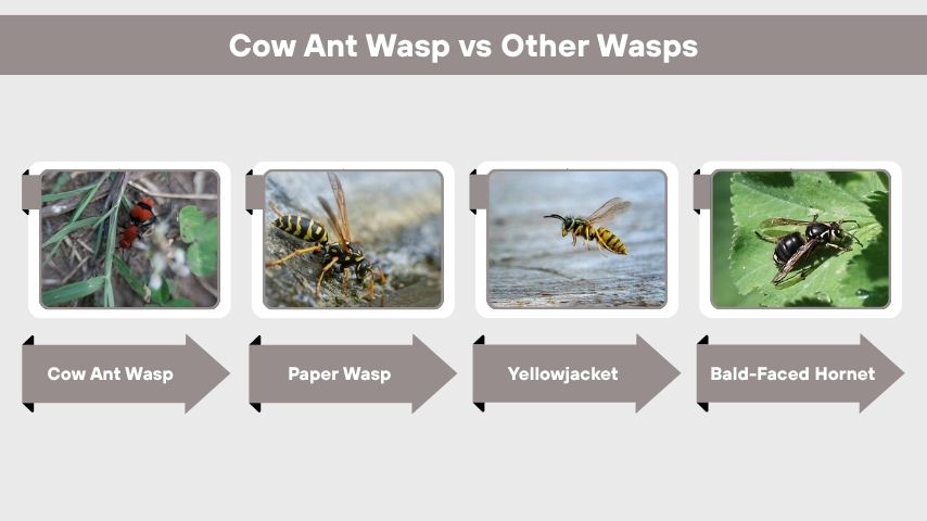 Cow Ant Wasp vs Other Wasps