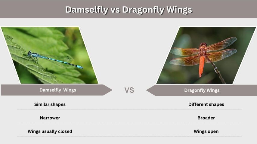 Damselfly vs Dragonfly Wings