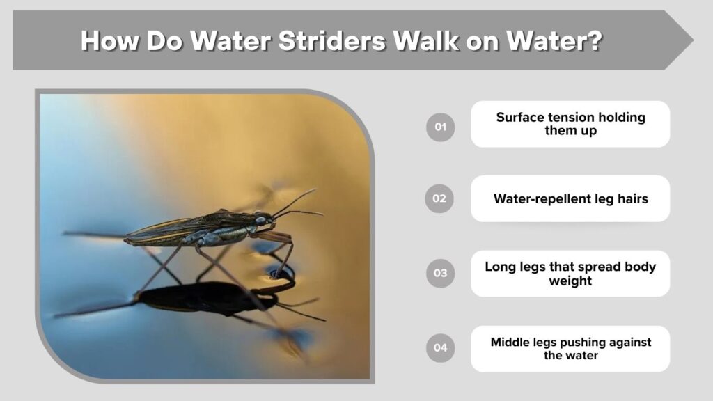 How Do Water Striders Walk on Water?