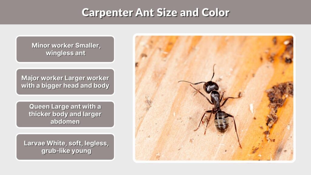 Carpenter Ant Size and Color