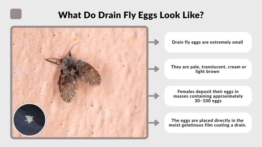 What Do Drain Fly Eggs Look Like?