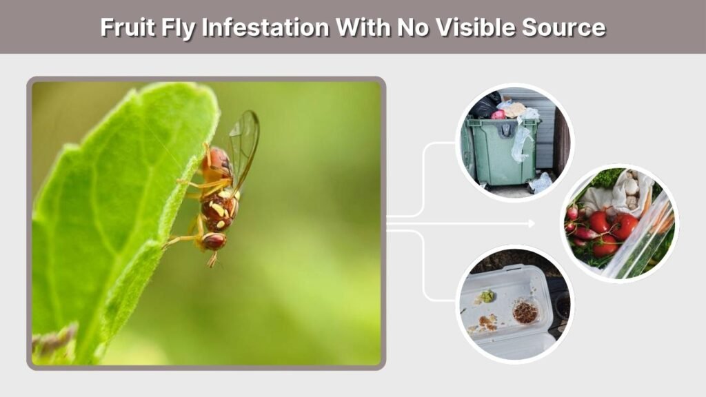 Fruit Fly Infestation With No Visible Source