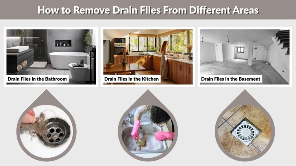 How to Remove Drain Flies From Different Areas