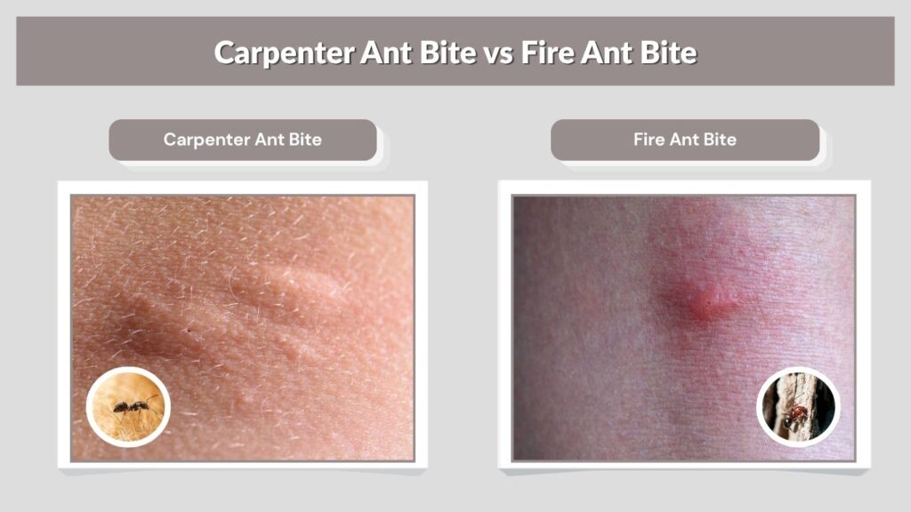 Carpenter Ant Bite vs Fire Ant Bite