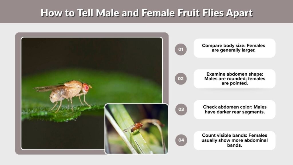 How to Tell Male and Female Fruit Flies Apart
