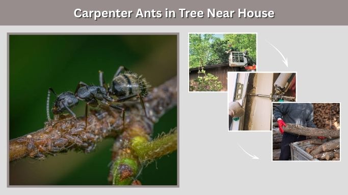 Carpenter Ants in Tree Near House
