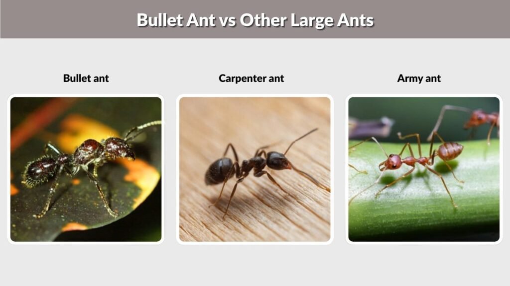 Bullet Ant vs Other Large Ants