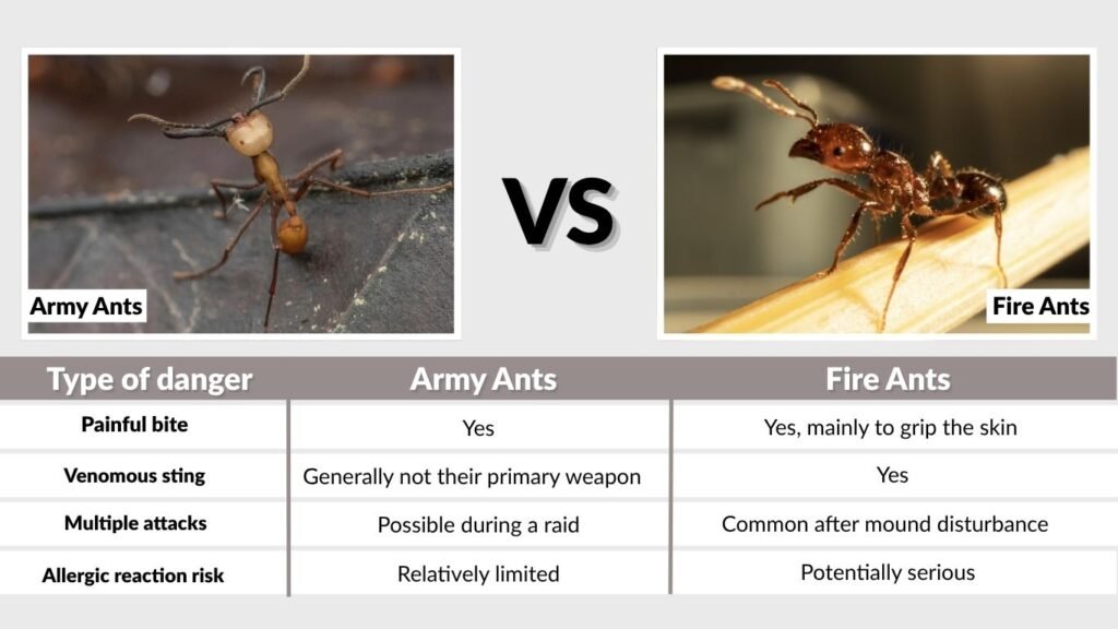 Army Ants vs. Fire Ants: Which Are More Dangerous?