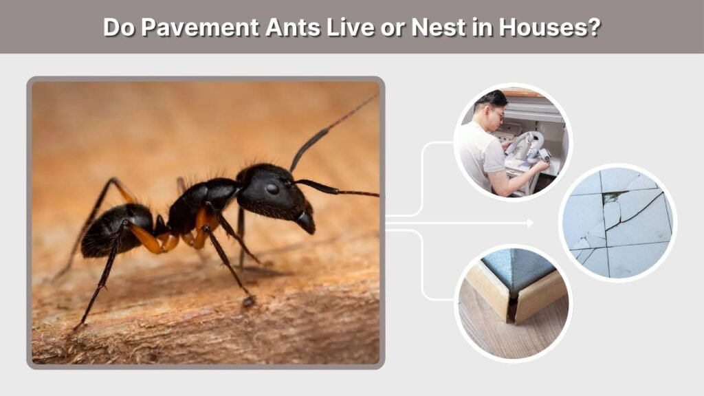 Do Pavement Ants Live or Nest in Houses?