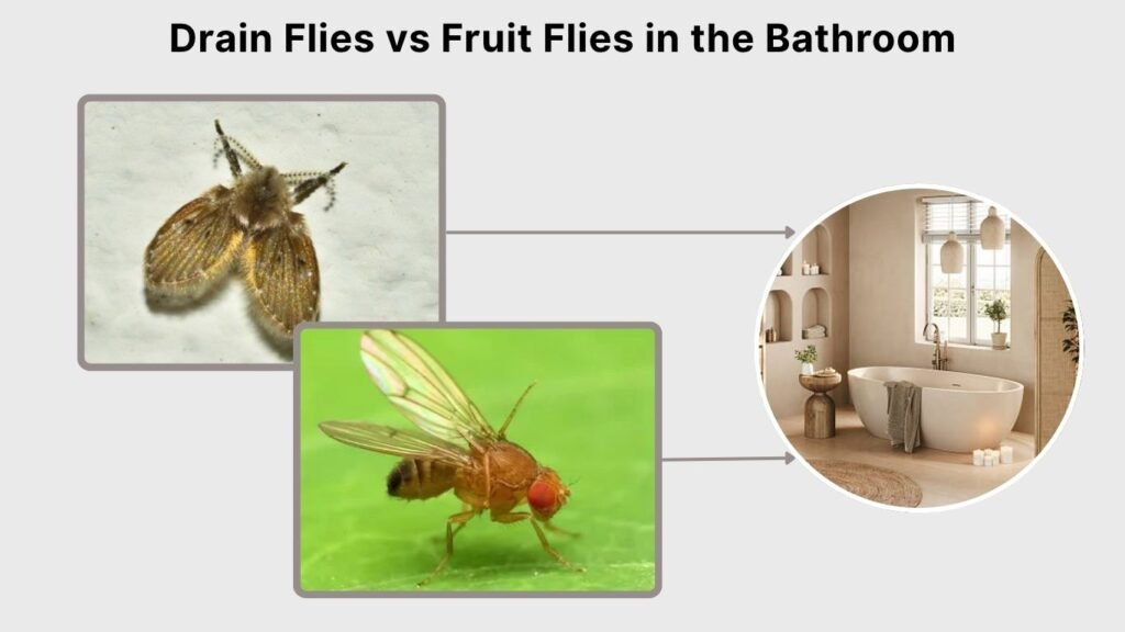 Drain Flies vs Fruit Flies in the Bathroom