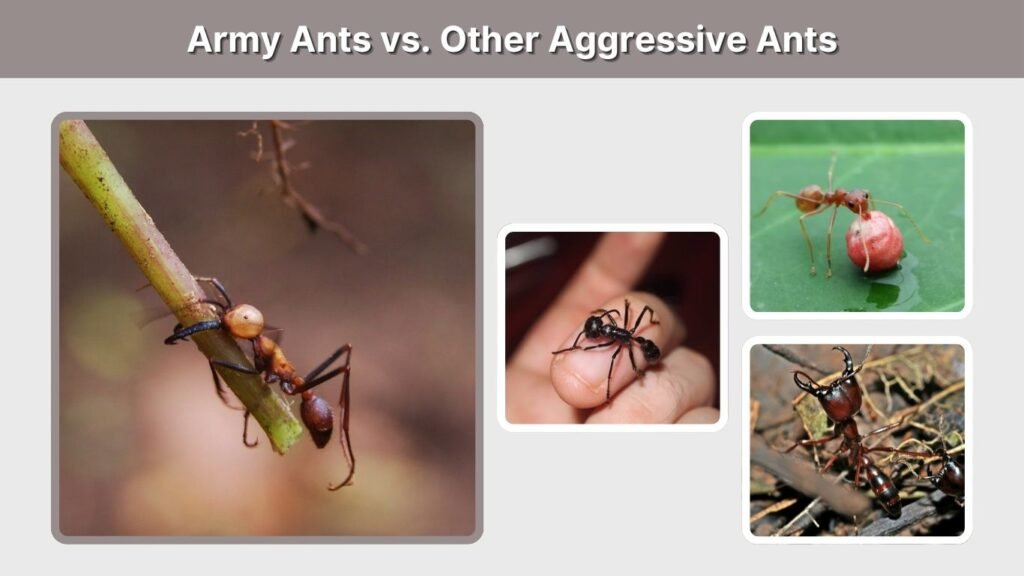 Army Ants vs. Other Aggressive Ants