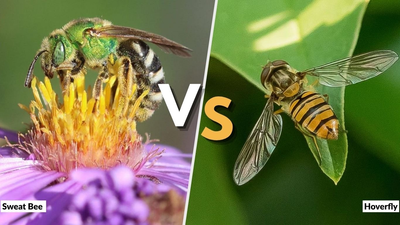 Sweat Bee vs Hoverfly: Key Differences and Identification