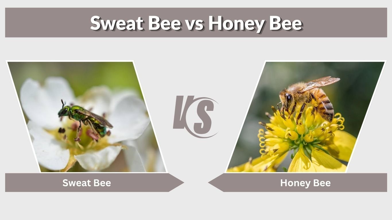 Sweat Bee vs Honey Bee: Differences, Sting, Nest & Honey