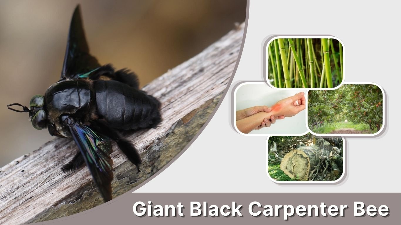 Giant Black Carpenter Bee: Size, Sting, Nest & Facts