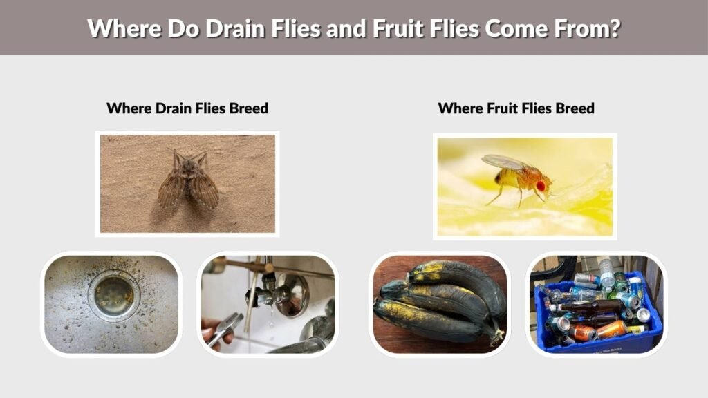 Where Do Drain Flies and Fruit Flies Come From?