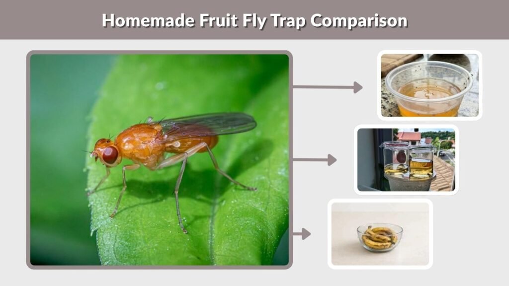 Homemade Fruit Fly Trap Comparison