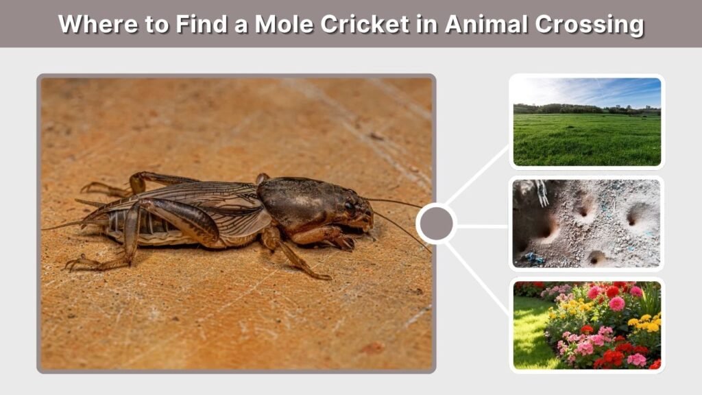 Where to Find a Mole Cricket in Animal Crossing