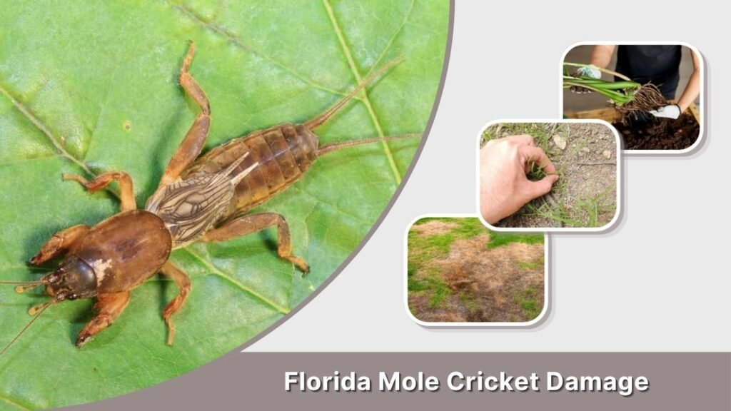 Florida Mole Cricket Damage