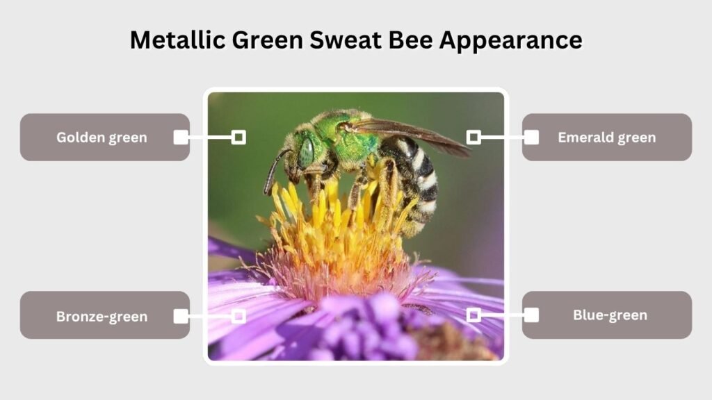 Metallic Green Sweat Bee Appearance