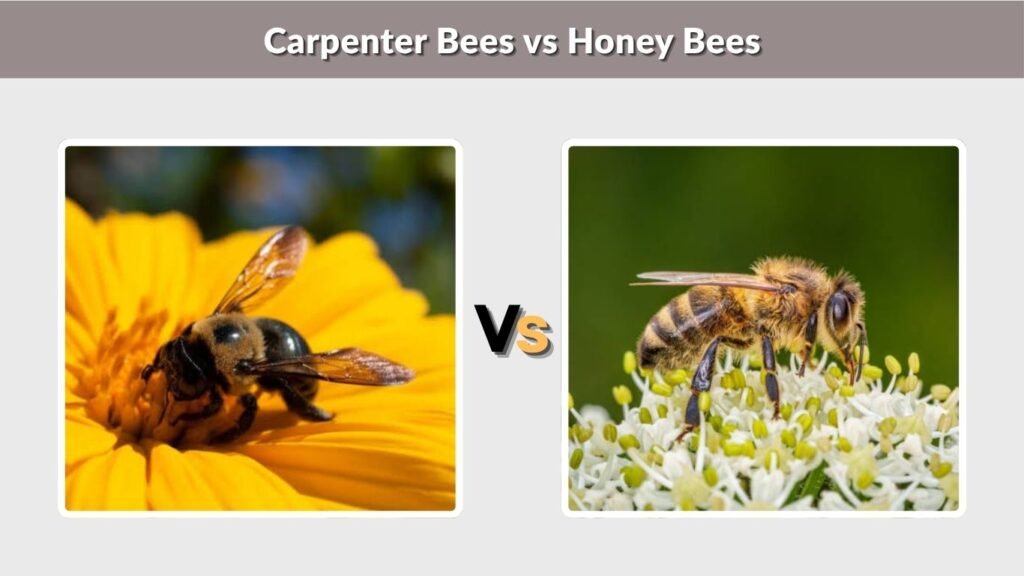 Carpenter Bees vs Honey Bees