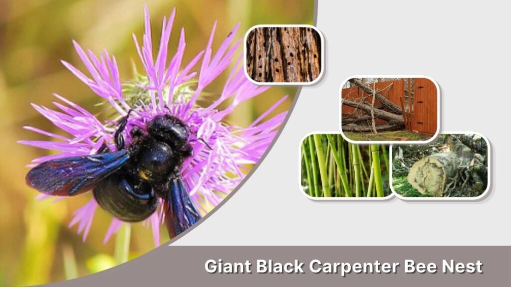 Giant Black Carpenter Bee Nest