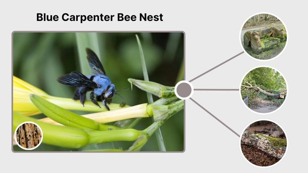 Blue Carpenter Bee Nest