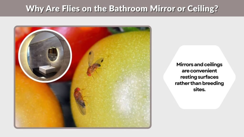 Why Are Flies on the Bathroom Mirror or Ceiling?