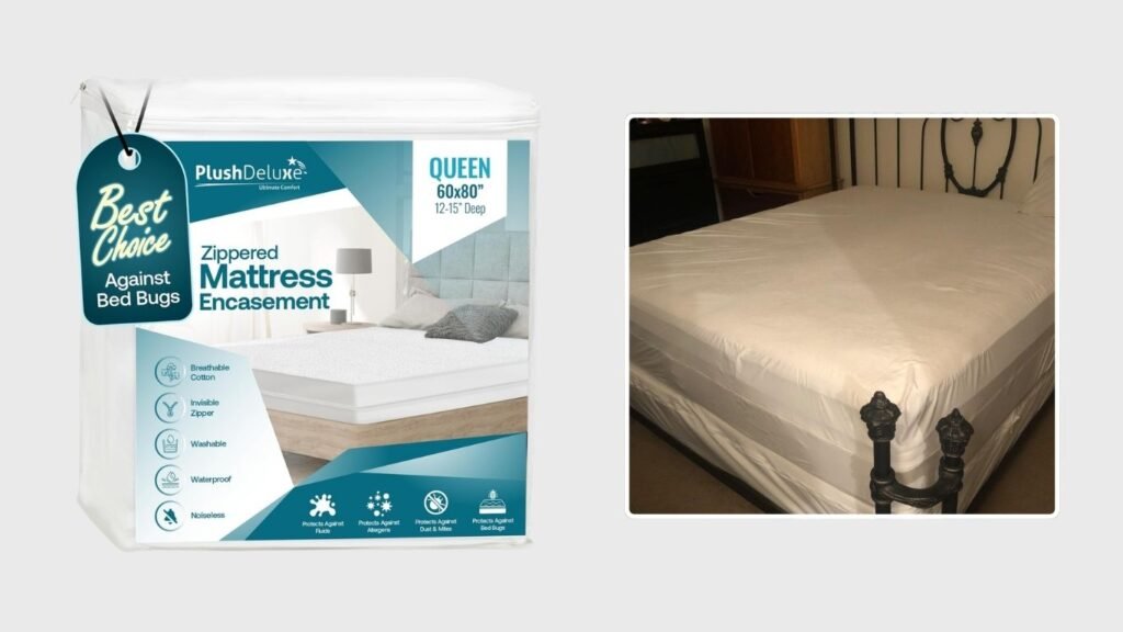 PlushDeluxe Waterproof Zippered Mattress Encasement
