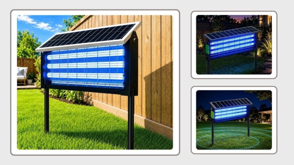 Outdoor Rechargeable Waterproof Solar Mosquito Bug Zapper