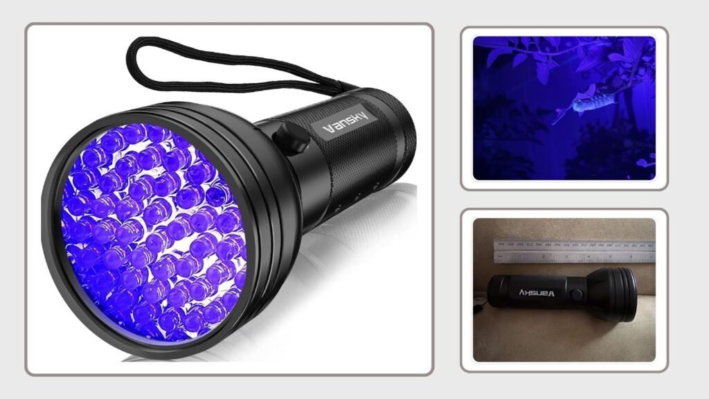 Vansky UV Flashlight Black Light for Pest Inspection