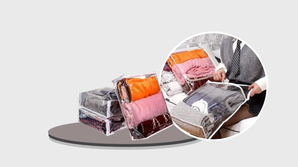Shappy Clear Zippered Sweater & Blanket Storage Bags