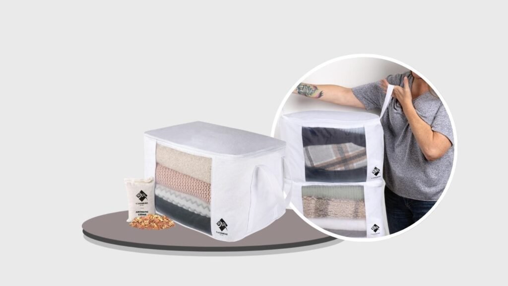 Cashmere Kiwi Sweater Storage Bag with Cedar Protection