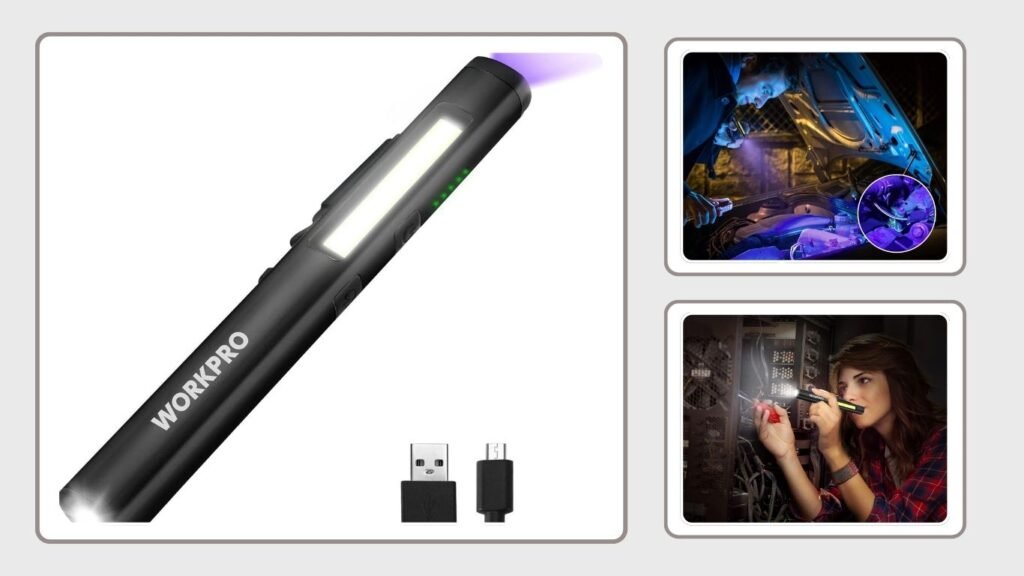 WORKPRO Rechargeable UV Inspection Penlight
