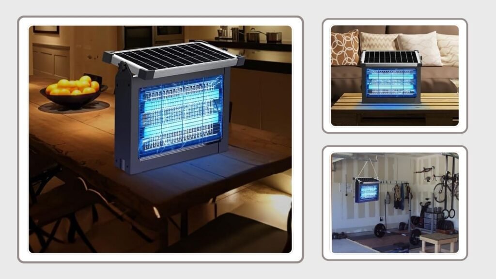 PhatroyYee Portable Rechargeable Solar Mosquito Bug Zapper