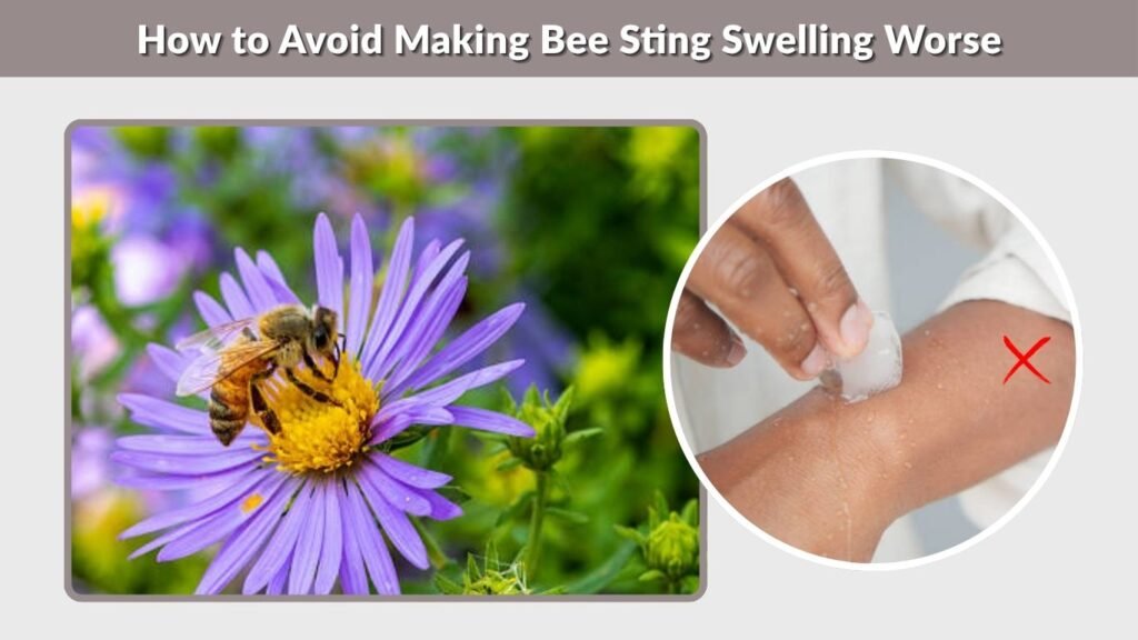 How to Avoid Making Bee Sting Swelling Worse