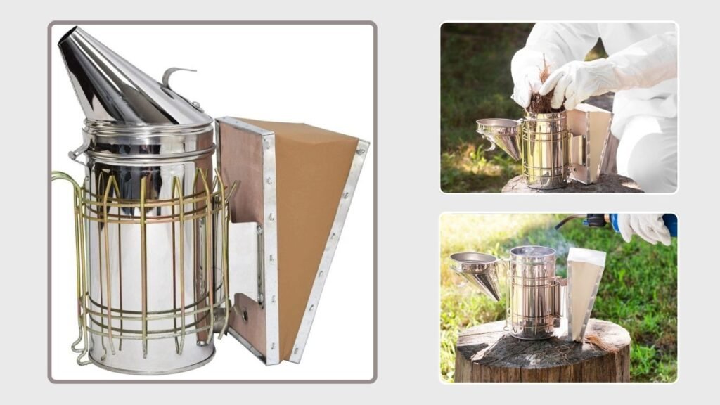 VIVO Stainless Steel Bee Hive Smoker with Heat Shield