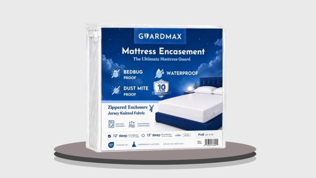 Guardmax Waterproof Hypoallergenic Mattress Encasement