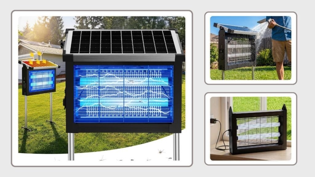 Cordless Rechargeable Solar Mosquito Bug Zapper
