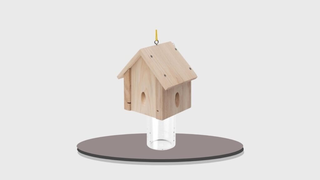 Cabin-Style Carpenter Bee Trap with Removable Vault