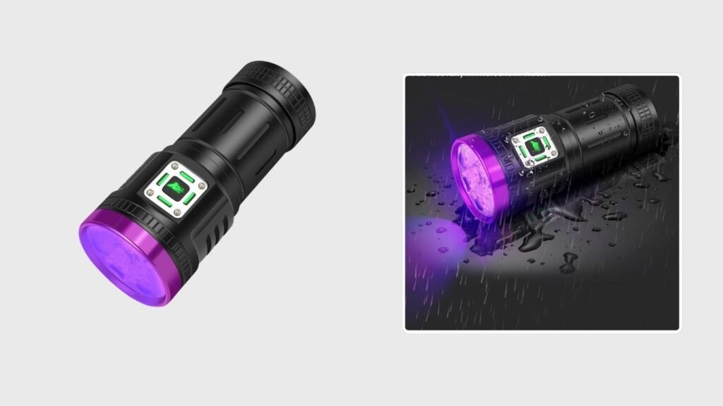 Rechargeable UV Blacklight Flashlight for Detection