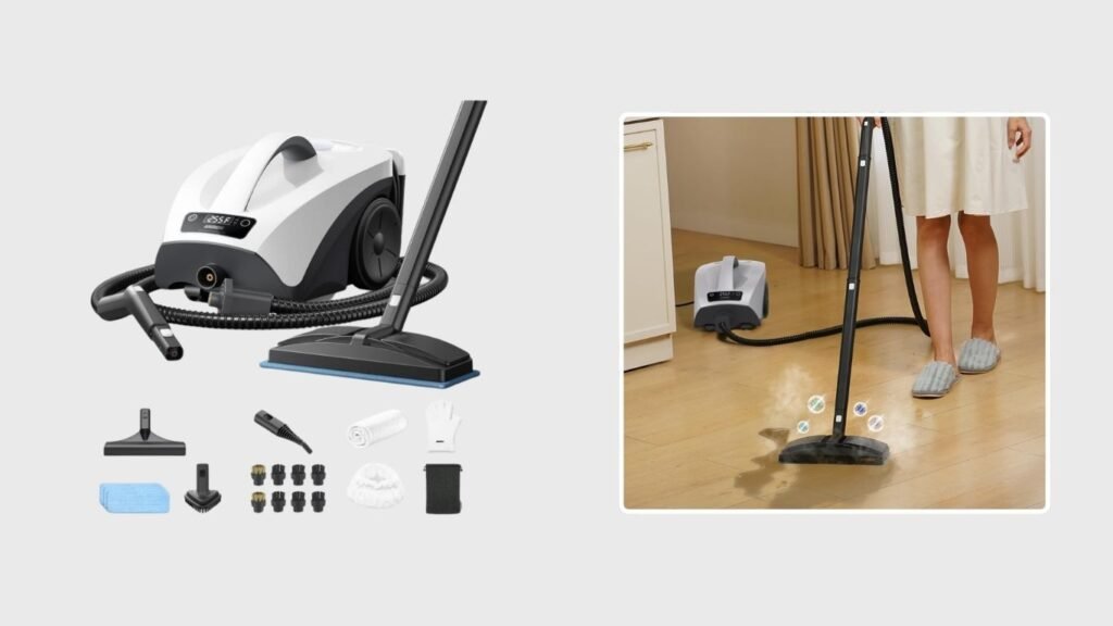 GROBELL Portable Steam Cleaner with 21-Piece Accessory Set