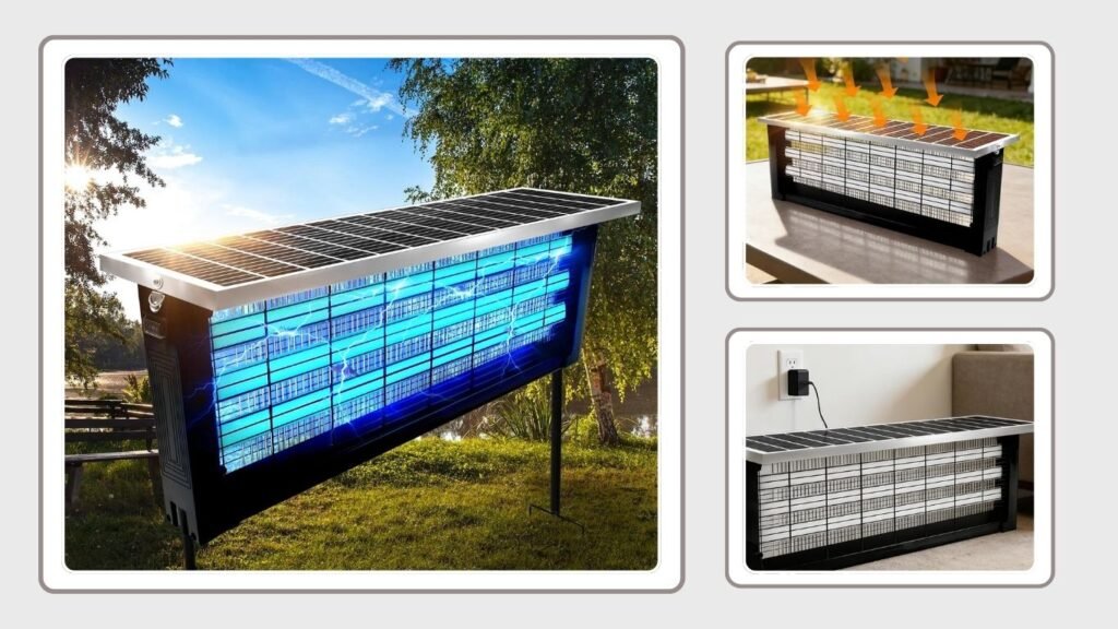 Powerful 3500V Portable Rechargeable Solar Bug Zapper