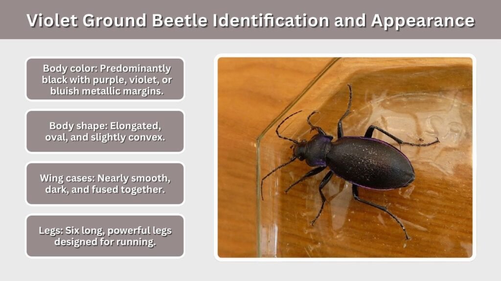 Violet Ground Beetle Identification and Appearance