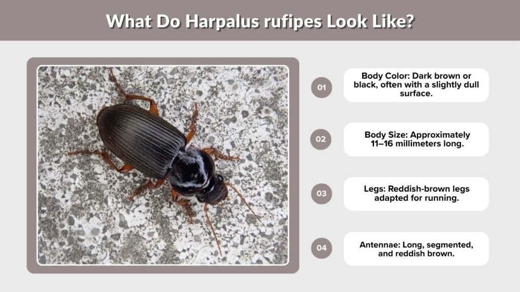 What Do Harpalus rufipes Look Like?